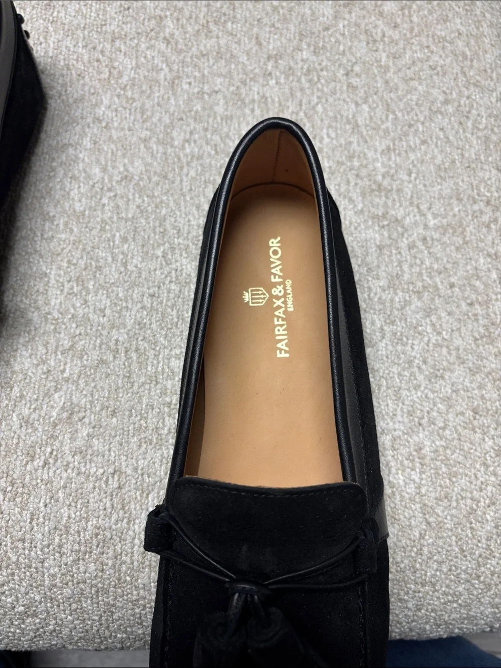 Black Suede Tassel Loafers for Men